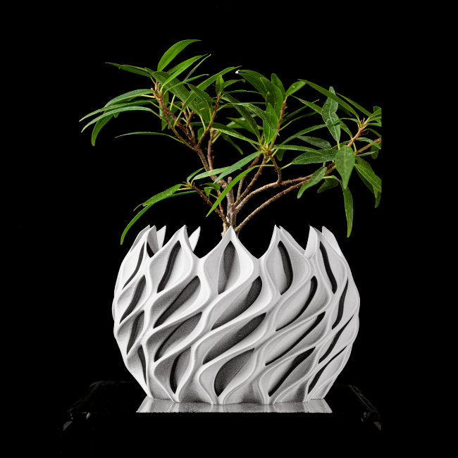 Sage-Orb__Table-Planter__White