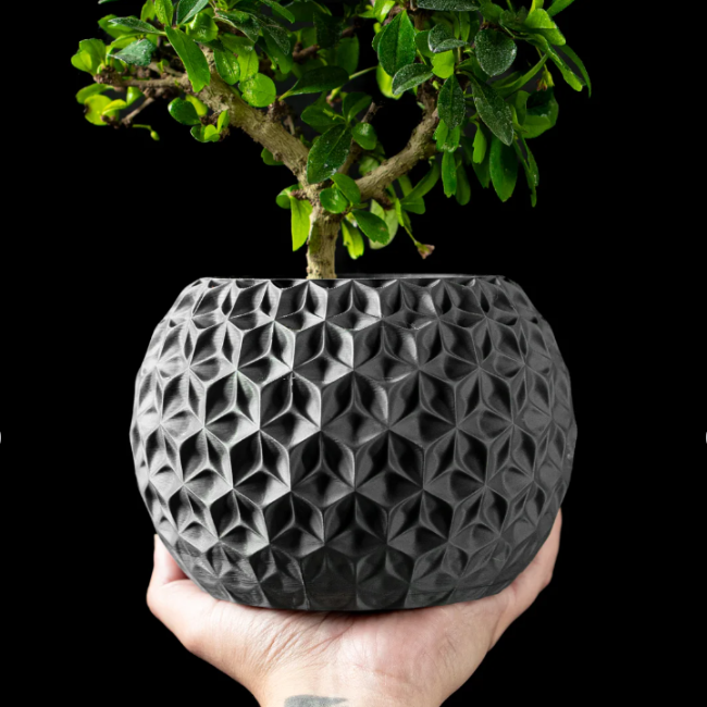 Obsidian-Nest__table-planter__Gray