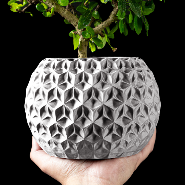 Obsidian-Nest__table-planter__White