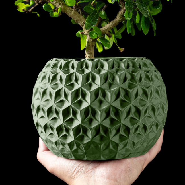 Obsidian-Nest__table-planter__Sage Olive