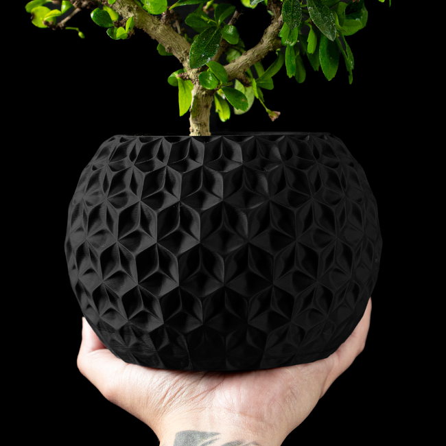Obsidian-Nest__table-planter__Black