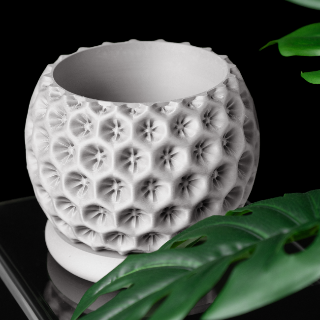 Sage-Orb__Table-Planter__White