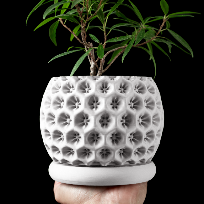Sage-Orb__Table-Planter__White