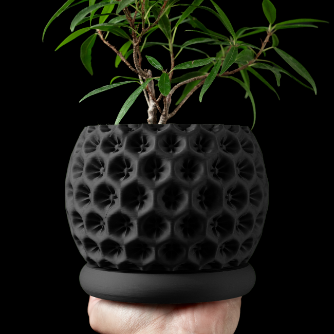 Sage-Orb__Table-Planter__Black