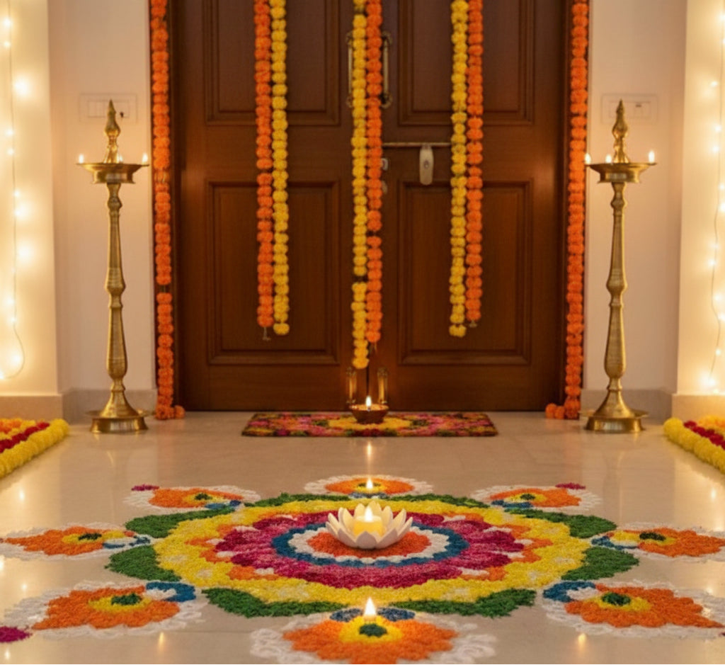 ✨ Petal Diya – Set of 3 LED Diyas with Cells ✨