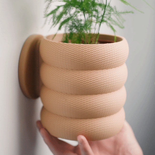 Terra-Loop__Wall-Planter__Beige