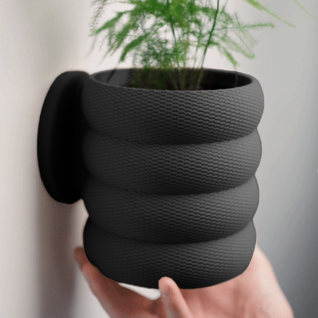 Terra-Loop__Wall-Planter__Black