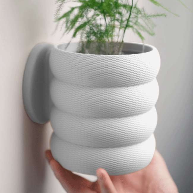 Terra-Loop__Wall-Planter__White